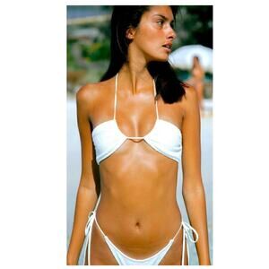 Triangl Swimwear Aster Terry Coconut Bikini Swimsuit Size Medium